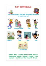 English Worksheet: Past Continuous - Conversation Activity