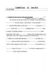 English Worksheet: exam elementary level