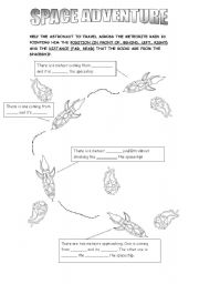 English Worksheet: Space Adventure