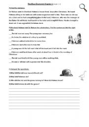 English Worksheet: the Blue Diamond chapter 1 by Sherlock holmes