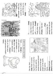 English Worksheet: Minibook about The Great Flood