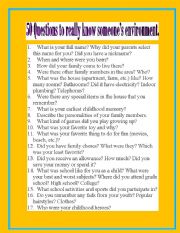 English Worksheet: Family and environment survey.