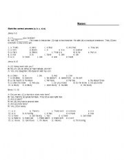 English Worksheet: PLACEMENT TEST