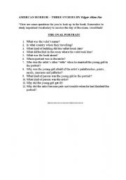 English Worksheet: american horror comprehension exercises