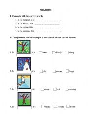 English Worksheet: weather