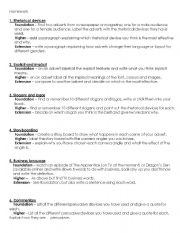 English worksheet: Media unit honework sheet
