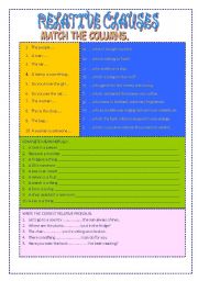 relative clauses (4 different tasks)