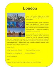 English Worksheet: City 2 ( London)