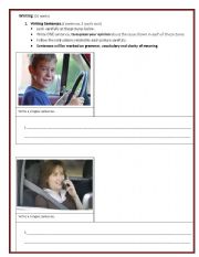 English Worksheet: writing