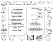 English worksheet: FOREST ANIMALS