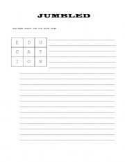 English worksheet: HOW MANY WORDS CAN YOU MAKE FROM