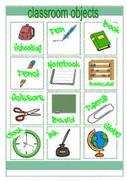 classroom objects 1