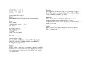 English worksheet: VOCABULARY HOME