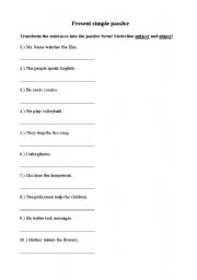 English worksheet: Present simple passive