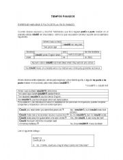 English Worksheet: past times