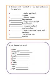 English worksheet: Exercise