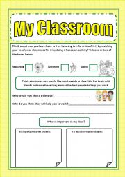 English worksheet: My Classroom