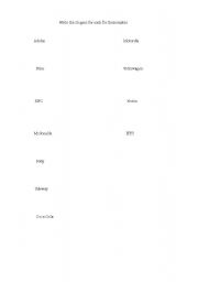 English Worksheet: English Advertising Slogans 