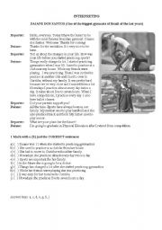 English Worksheet: Reading Activity