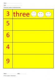 English worksheet: Learn numbers