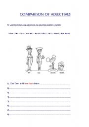 English Worksheet: Comparison of adjectives