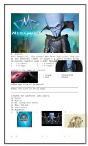 English Worksheet: Megamind