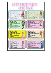 English Worksheet: Role Play  ( Body Description/ 3 pages )