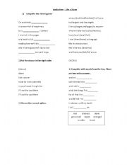 English worksheet: Audioslave - Like a Stone