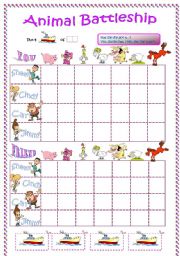 English Worksheet: farm animal battleship with have got