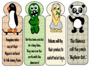 English Worksheet: BOOKMARKS- Animals2