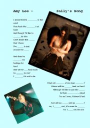 English Worksheet: Amy Lee (Evanescence) - Sallys Song