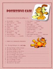 English Worksheet: Possessive case