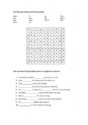 English Worksheet: Wordsearch - Simple past