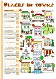 English Worksheet: Places in towns