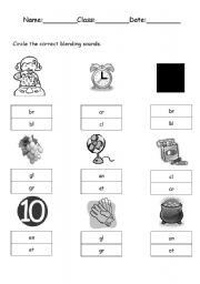 English worksheet: blending