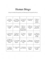 Human Bingo- Get EVERYBODY talking!