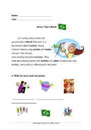 English Worksheet: festival in brazil!