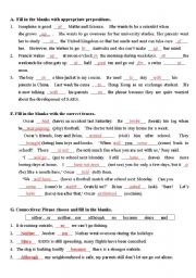 English Worksheet: Preposition