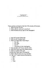 English worksheet: The Truman Show