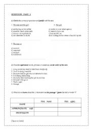 English worksheet: Skeleton in the Closet part 3 : 7 pages questions + complete key