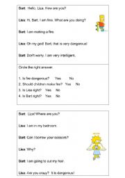 English Worksheet: Simpsons dialogue