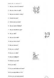 English Worksheet: Who or what am I?