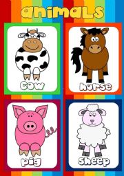 English Worksheet: Animal flashcards (2)