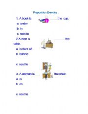 English worksheet: preposition