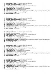 English Worksheet: Idioms Head REUPLOADED