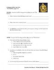 English Worksheet: Gary Sotos A Summer Life: The Buddha