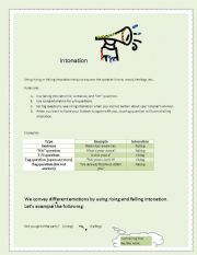 English Worksheet: Intonation Practice