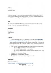 English Worksheet: tv time