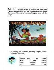 English Worksheet: Were going to Ibiza