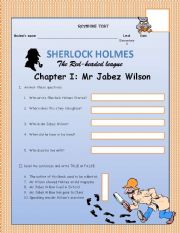 SHERLOCK HOLMES - The Red Headed League- Chapter I